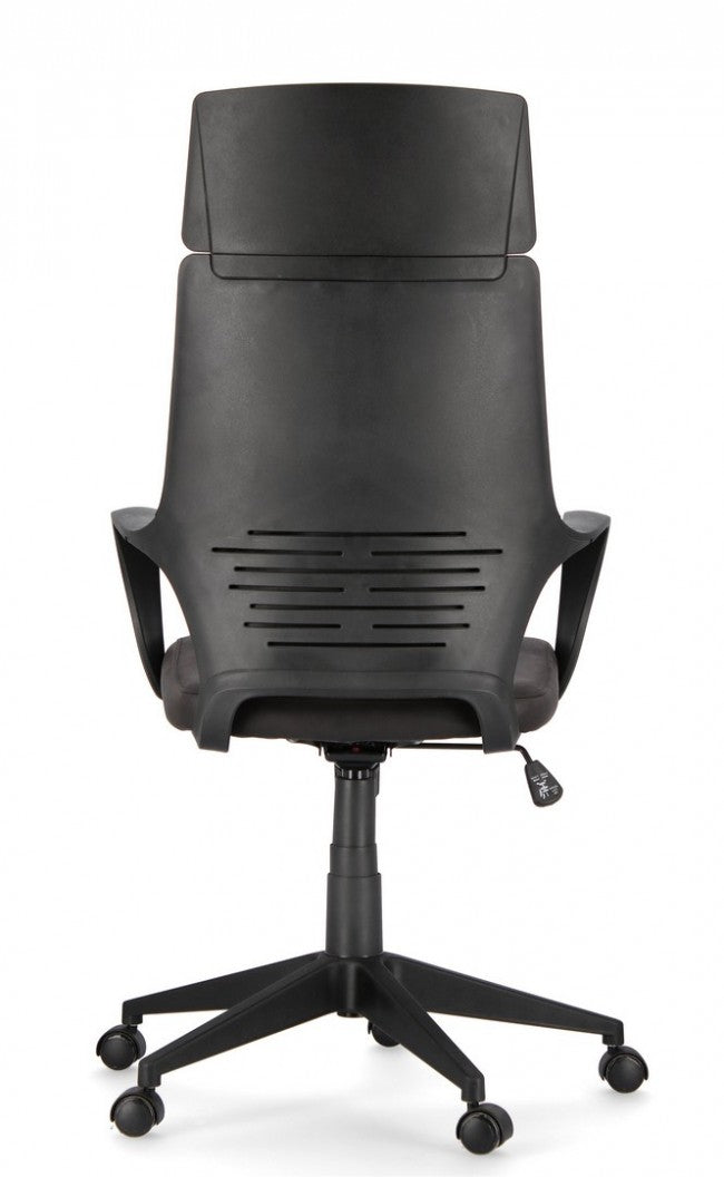 Sillón de oficina en tejido Damon con respaldo alto negro