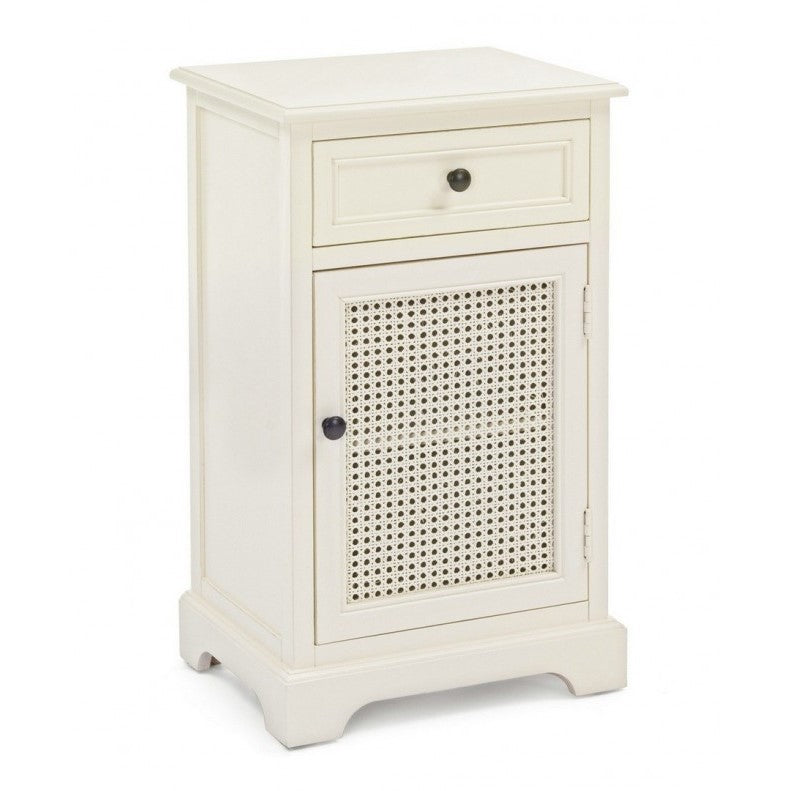 Mesita de noche Amabel clásica 1 puerta y 1 cajón 42x32x72h cm