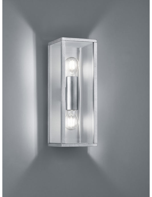 Garonne Aplique para Veranda IP44 Zinc Doble Luz Arriba y Abajo Trio Lighting