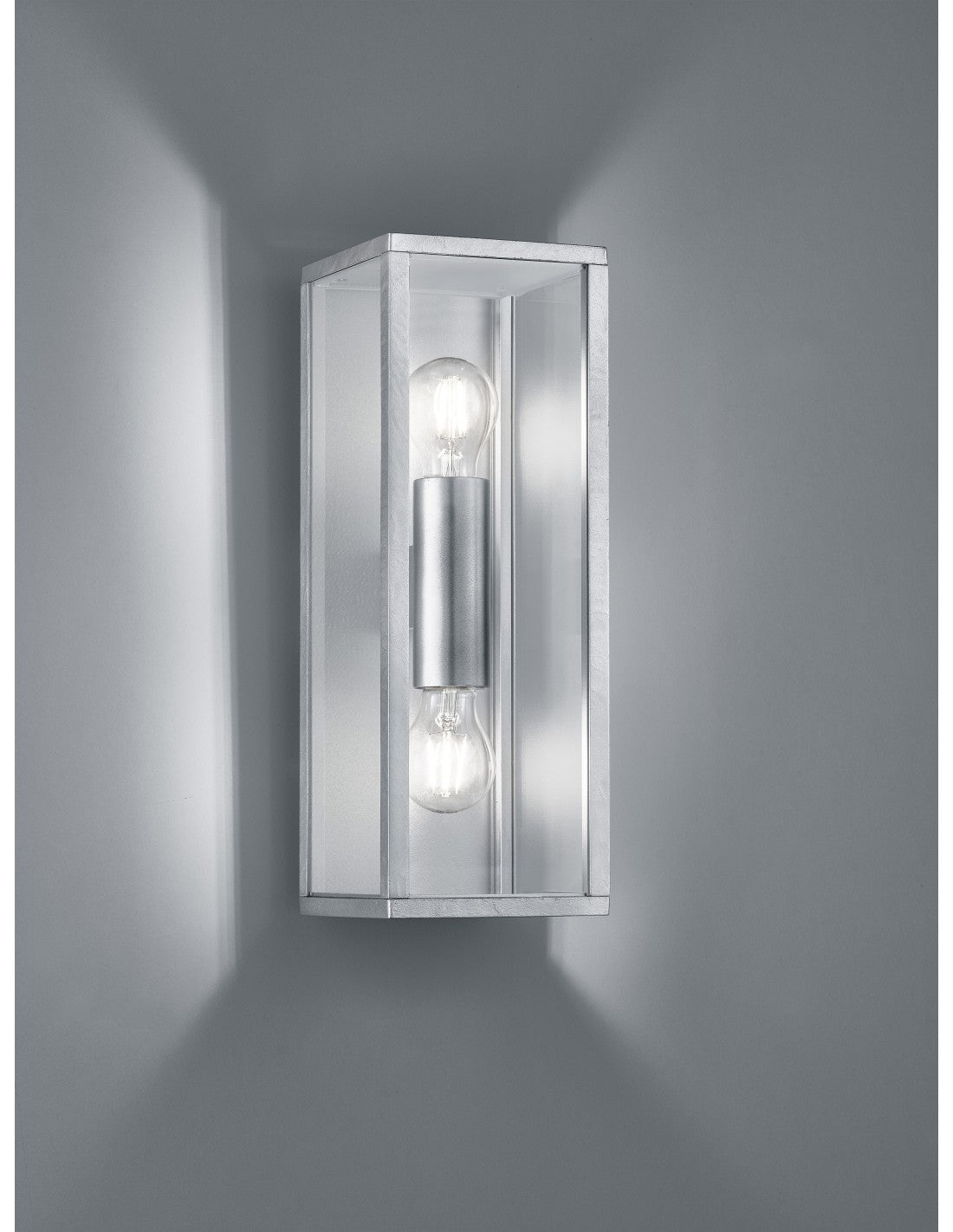 Garonne Aplique para Veranda IP44 Zinc Doble Luz Arriba y Abajo Trio Lighting