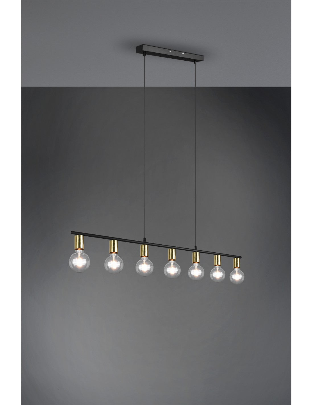 Lámpara colgante 7xE27 Vannes Latón L110 cm Trio Lighting