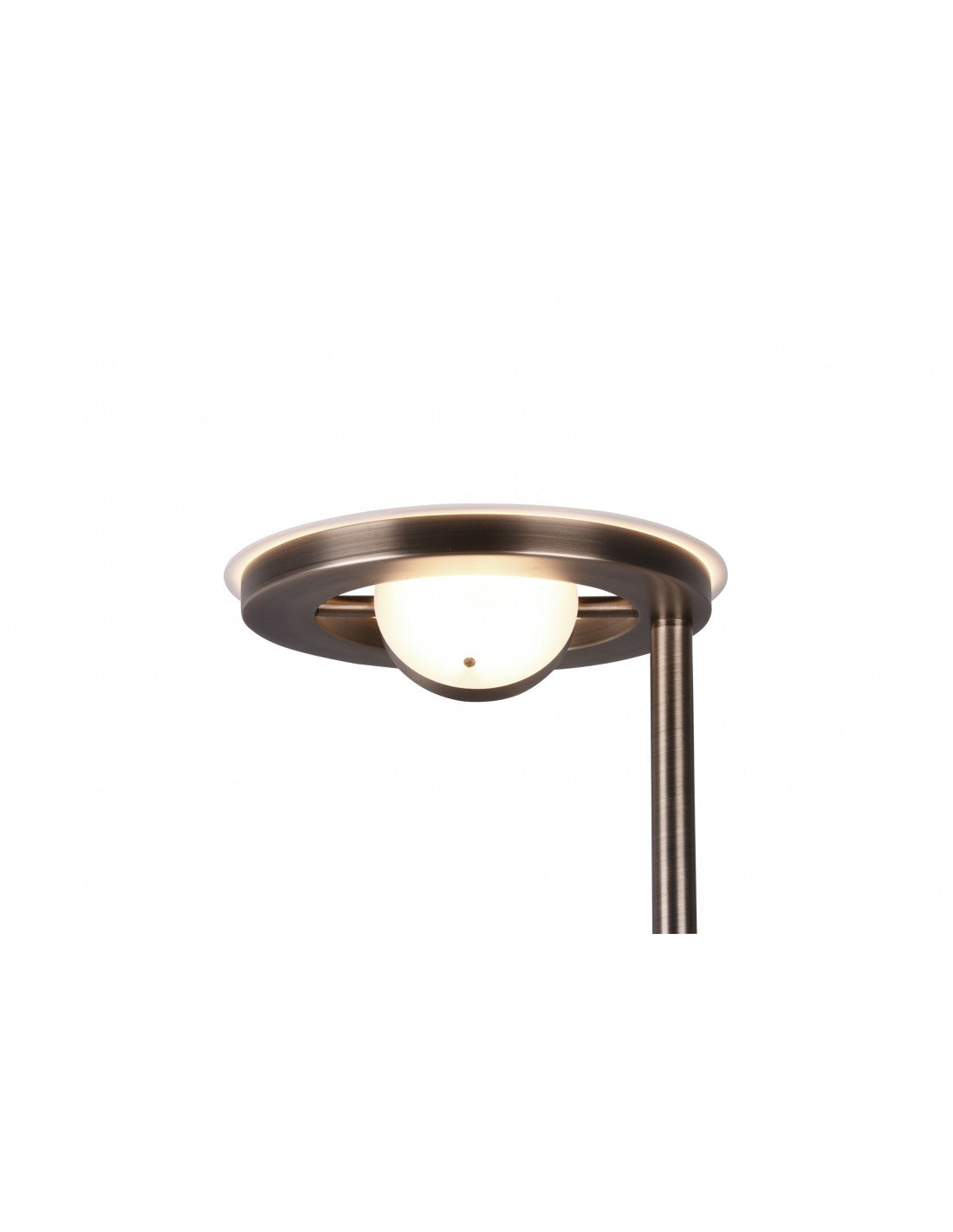 Lámpara de pie LED moderna con foco de lectura regulable Barrie Brass Trio Lighting