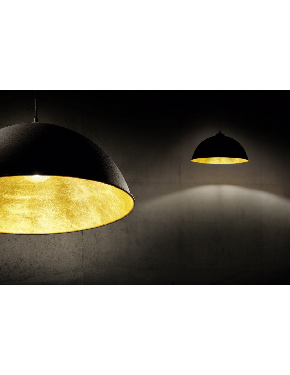 Suspensión Moderna Romino II Negro Oro Ø50 cm 1xE27 Trio Lighting