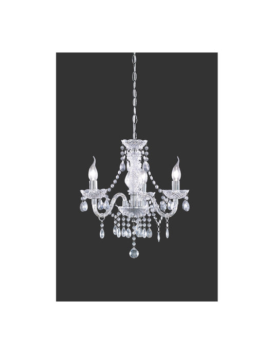 Araña Clásica con Brazos Lüster 3 Luces Cromo Transparente Colgantes Trio Lighting