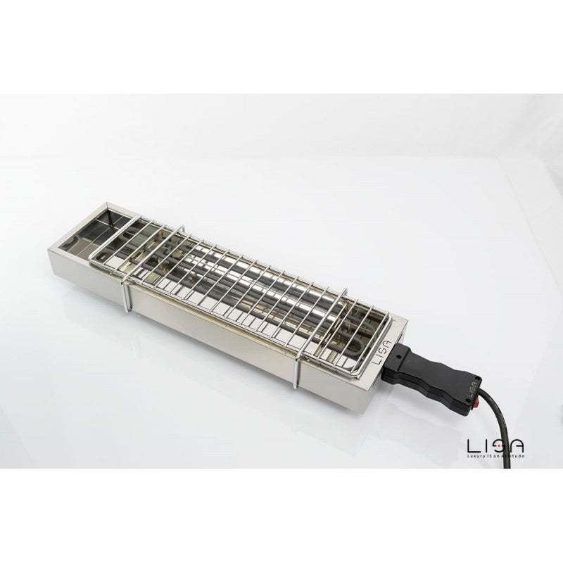 Barbacoa eléctrica fácil transporte 53 x 14 cm