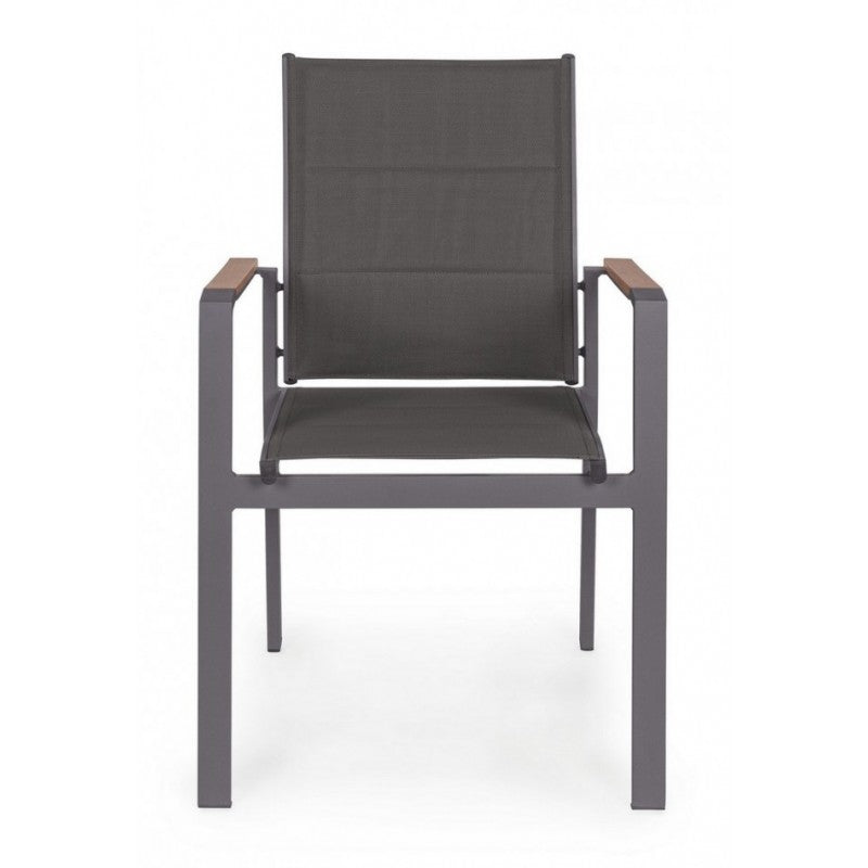 Silla de exterior Kubik aluminio antracita