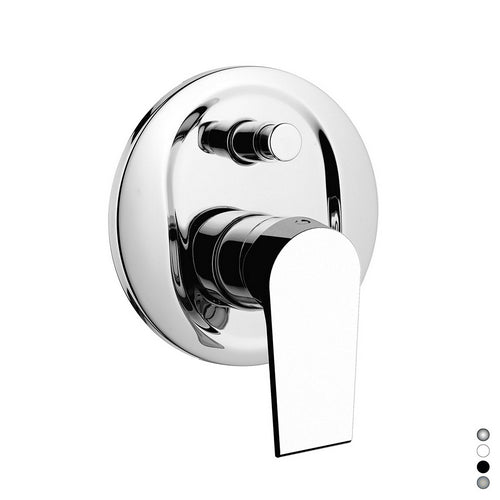 Mezclador de ducha empotrado con desviador línea Artic níquel cepillado