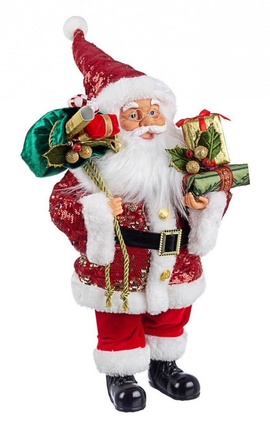 4x Soporte De Lentejuelas De Papá Noel Rojo M