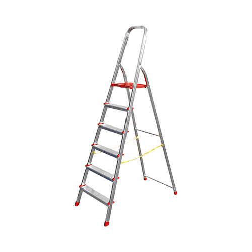 Escalera doméstica de aluminio de 7 peldaños - H. 1,54 m