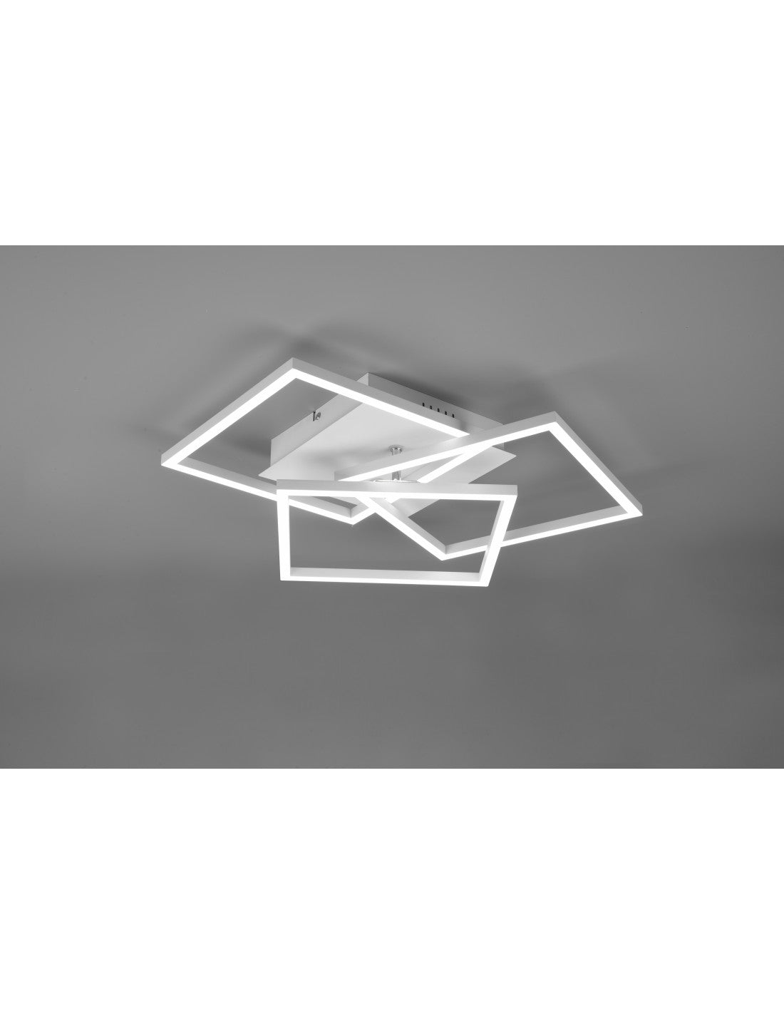 Luz de techo blanca, 3 cuadrados, atenuador LED ajustable, iluminación móvil en trío