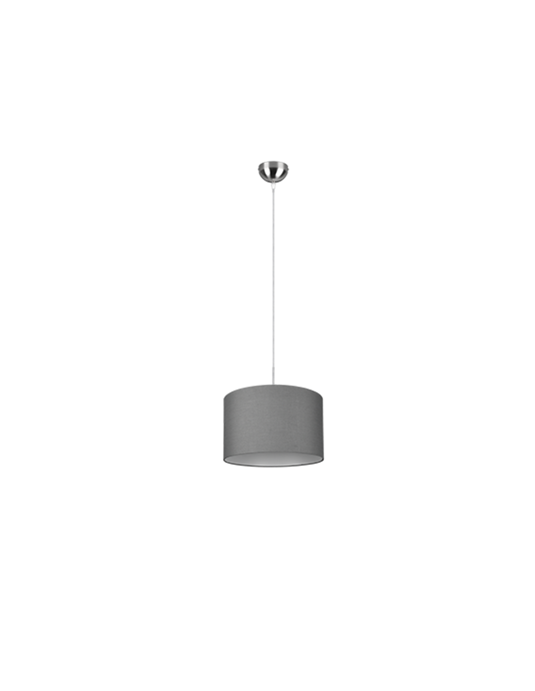 Lámpara Colgante Única Hotel Gris Pantalla Ø40 cm Trio Lighting