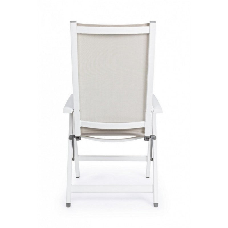 CRUISE Sillón plegable de exterior blanco 59x71x h 113 cm