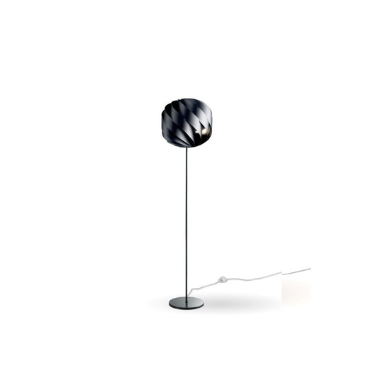 Pie De Lámpara De Pie Y Pie Negro En Metal Cm. 40x170h
