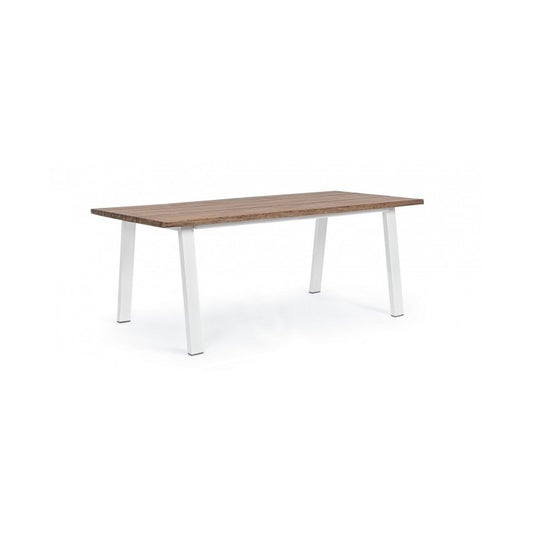 Mesa de jardín Oslo Blanco Natural 100x200 cm