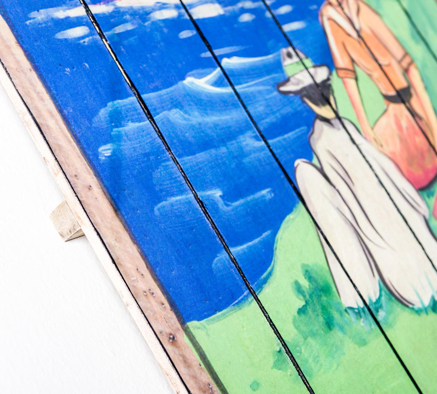 Impresión sobre madera con lienzo multicolor 60x100 cm