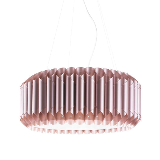 Suspensión de metal rosa en metal cromado cm. 60 x 31h