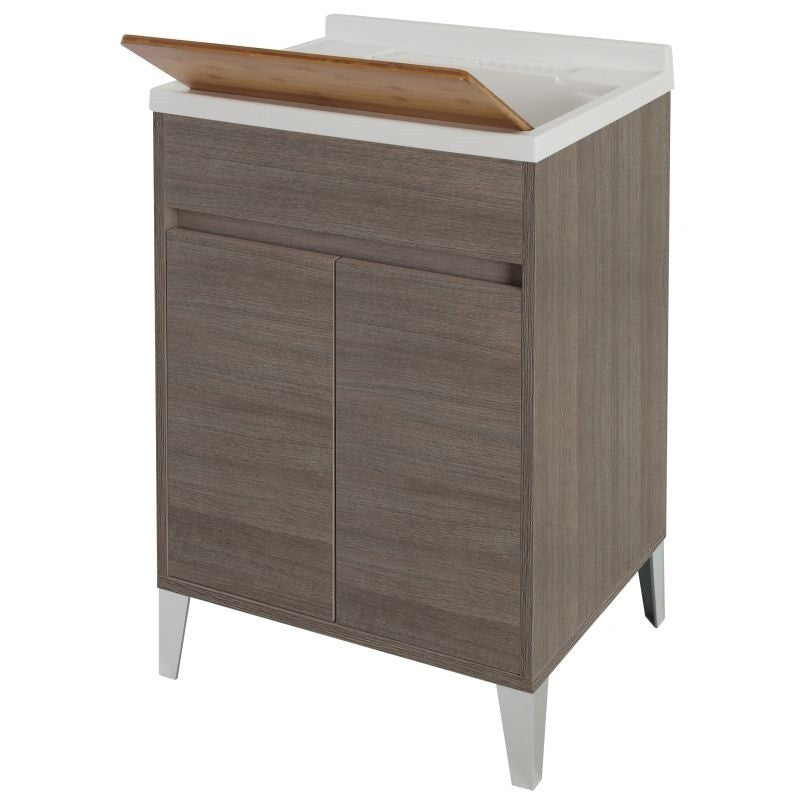 Lavabo con dos puertas en Roble Oscuro 60x50x h84 cm