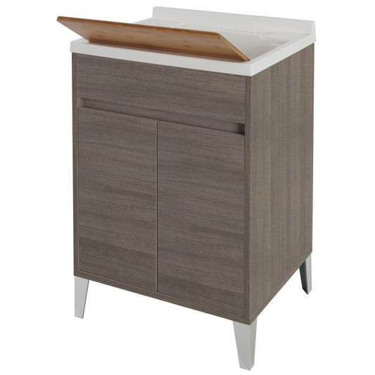 Lavabo con dos puertas en Roble Oscuro 60x50x h84 cm