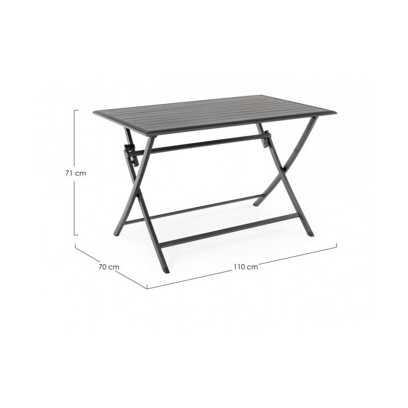 ELIN Mesa exterior aluminio antracita 110x70x h71 cm