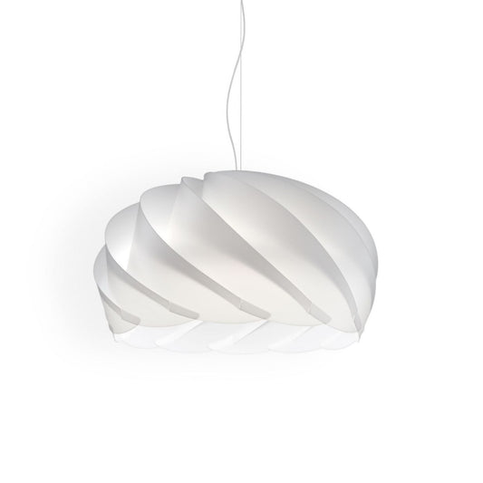 Suspensión blanca en metal cromado cm. 55 x 35h