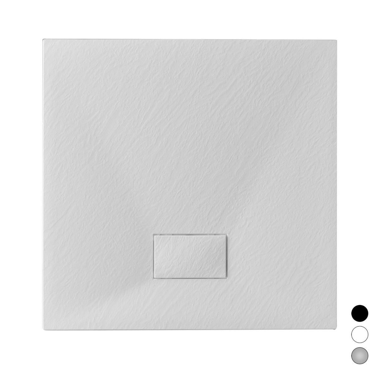 Plato de ducha Stone Essence Slim Quadro gris 80x80 cm