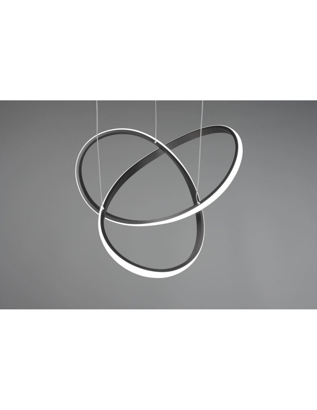 Modern Course Colgante Negro Led Dimmer 27W Ø60 cm Trio Lighting