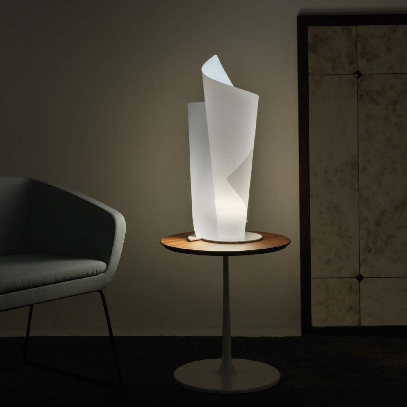Lámpara de mesa de Polilux VELA Bianca diámetro 27 x h70 cm