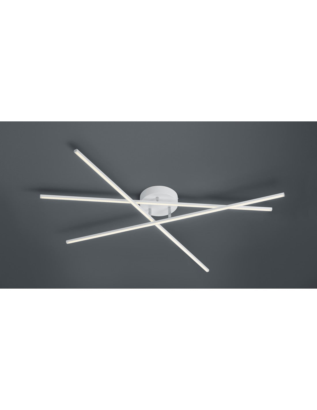 Lámpara de techo moderna Tiriac 3 varillas LED blancas L100 cm Trio Lighting