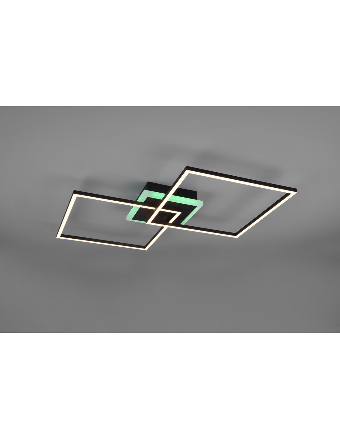 Arribo Plafón Cuadrado Negro LED Regulable Rgbw Trio Lighting