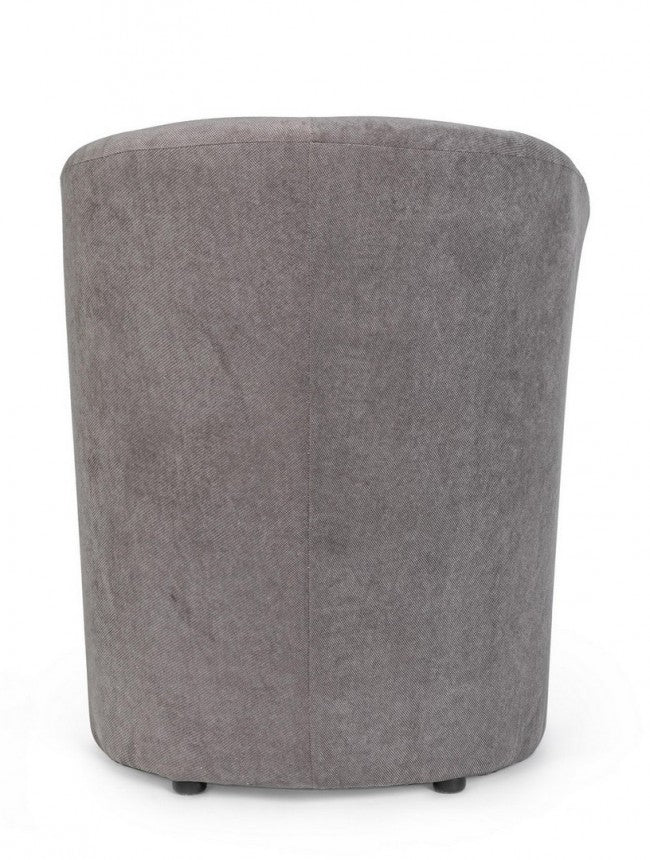Sillón de madera y tela Gris Oscuro BELICE 64,5x63x h76 cm