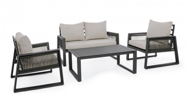 Conjunto de salón de jardín Captiva antracita