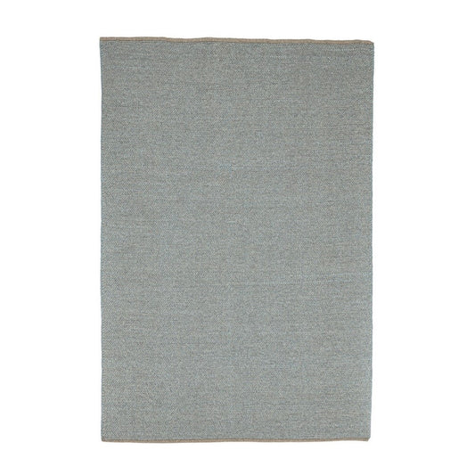 Alfombra de exterior azul en fibra sintética hecha a mano 170x240