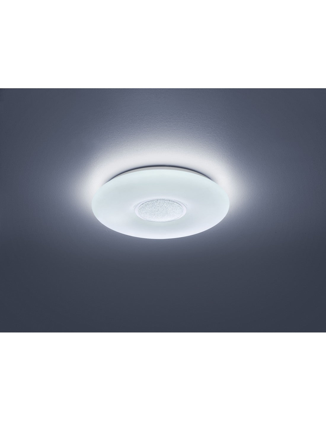 Lámpara de techo LED moderna regulable Akina Ø41 cm blanco Trio Lighting