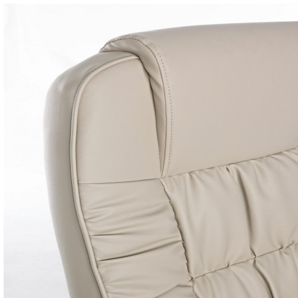 Sillón de oficina Dehli en ecopiel gris paloma
