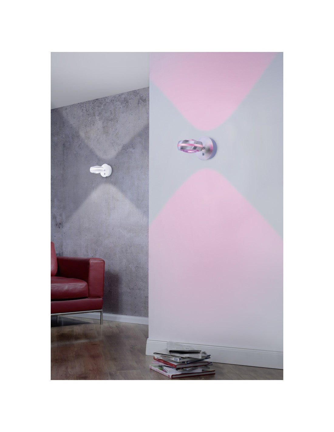 Aplique Vista LED Regulable Regulable Rgbw Níquel Ø11 cm Trio Lighting