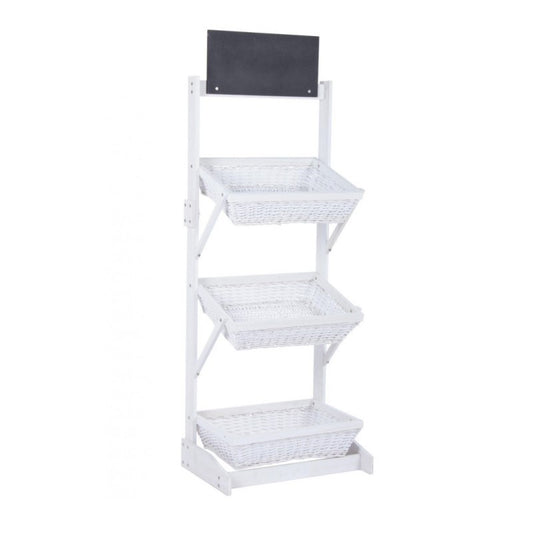 Darik Expositor 3 Cestas SVAS Blanco 60x45x200h cm