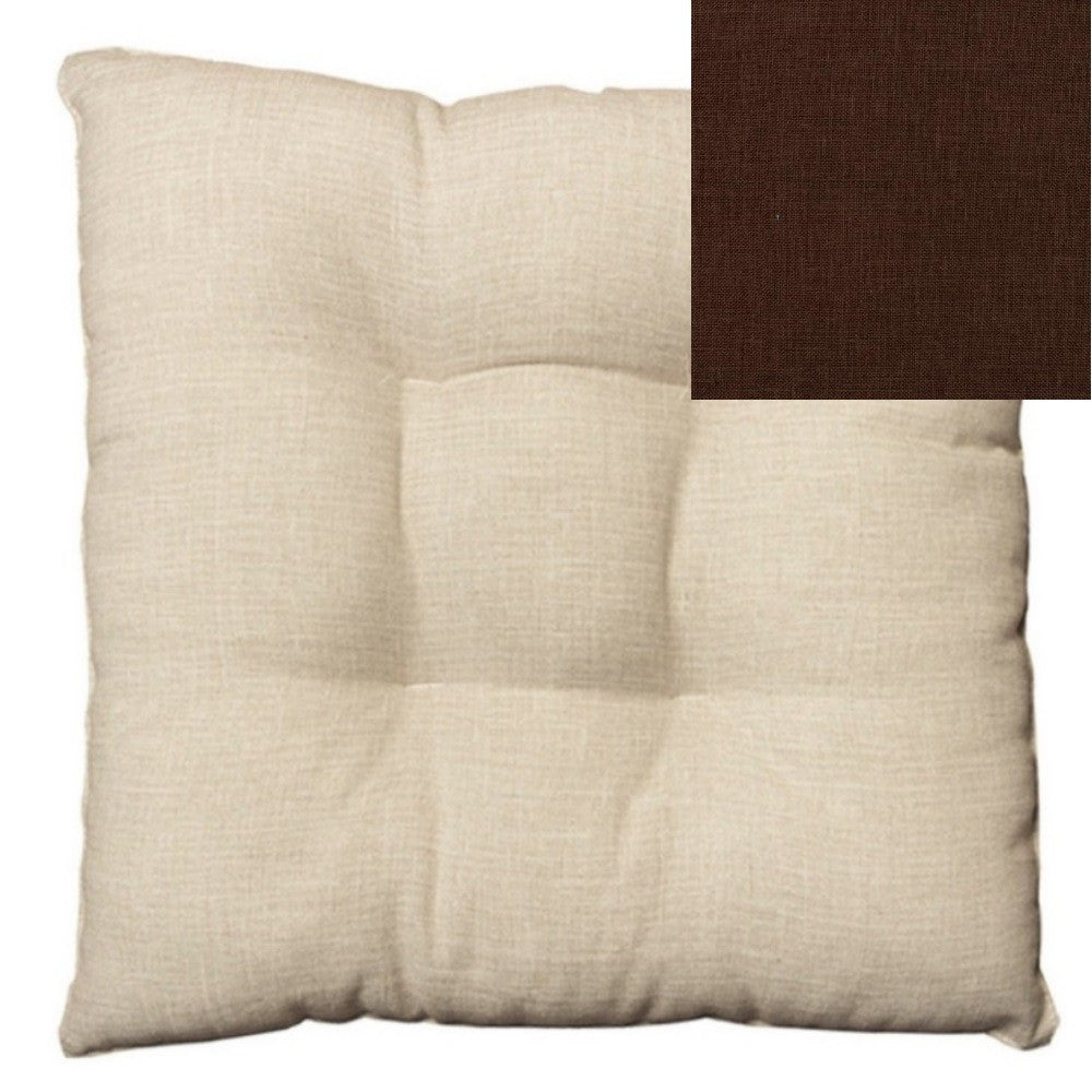 Funda para silla con ribete de fibra marrón