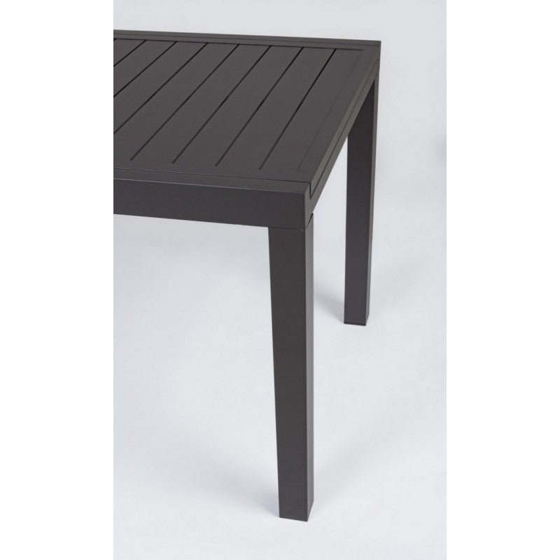 Mesa de exterior extensible en aluminio antracita 140-210x77x h75 cm
