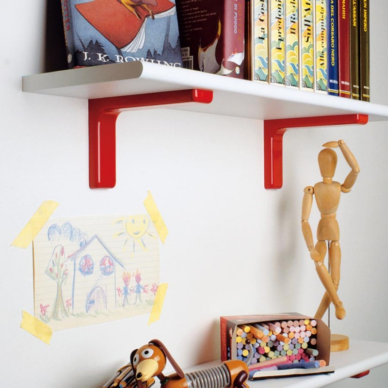 Soporte De Estante Leonardo 18 Cm Acero Revestido De Plástico Blanco Para Muebles Para El Hogar