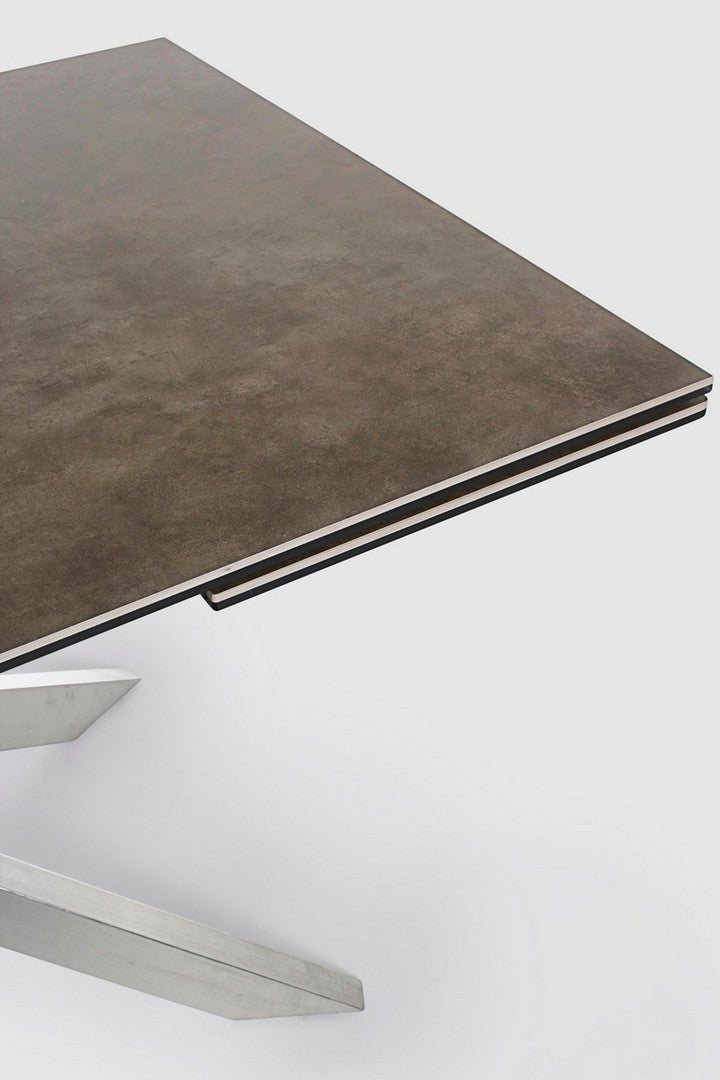 Mesa extensible Arzachel acero cerámico 160-240 x 90 cm