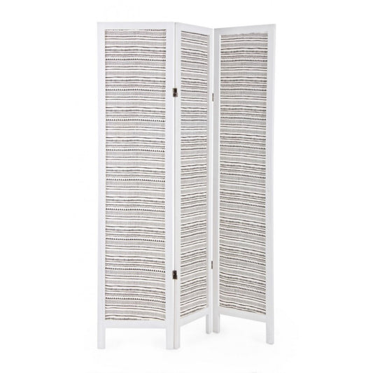 Separador de 3 puertas Patrón blanco 120x170 cm