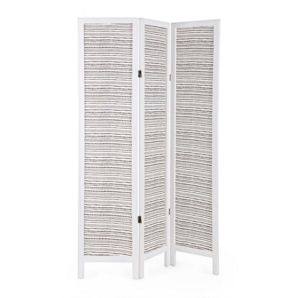 Separador de 3 puertas Patrón blanco 120x170 cm