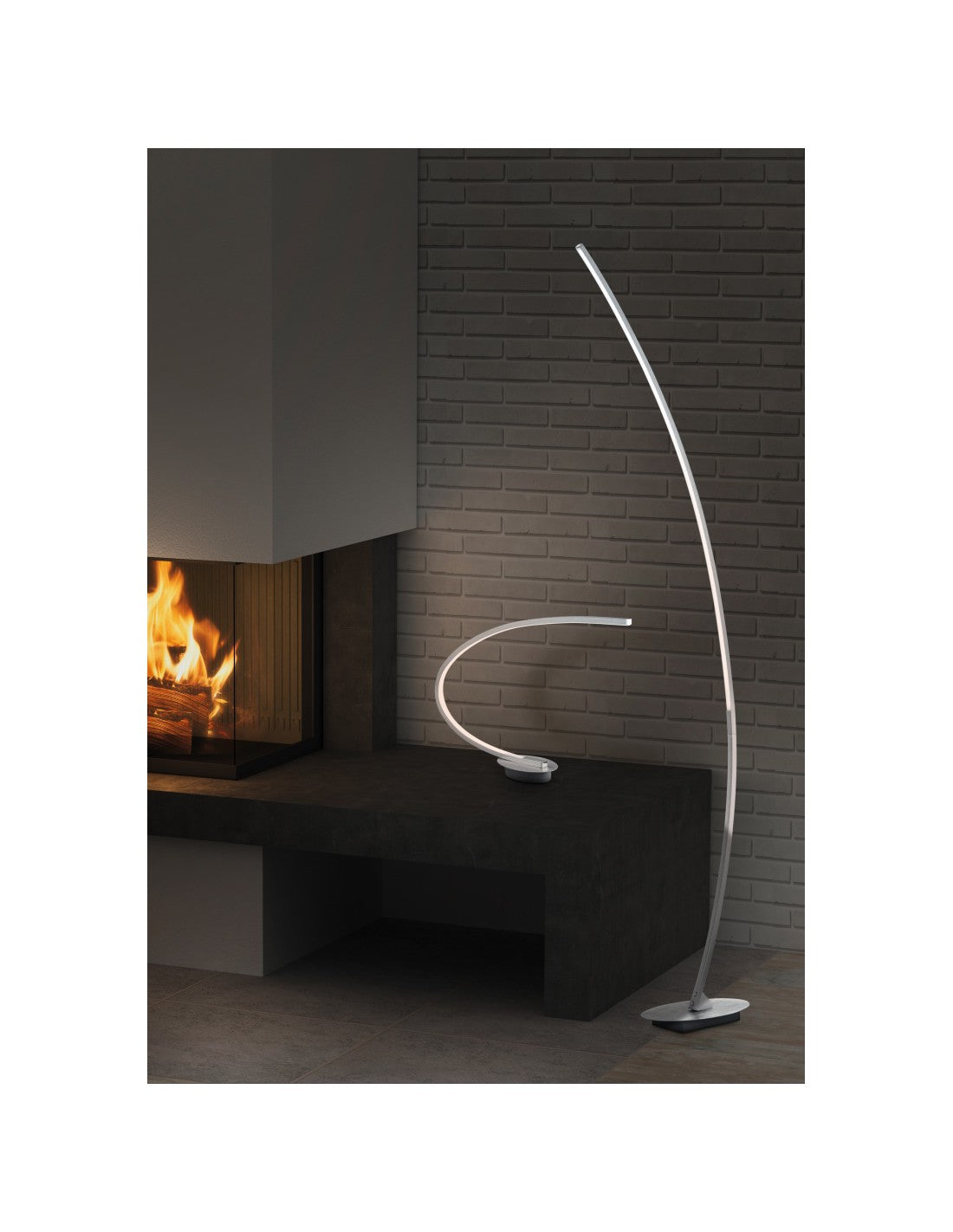 Lámpara de Pie Solo Led 11W H158 cm Aluminio Trio Lighting