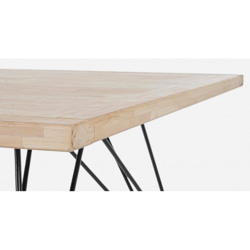 DISTRICT mesa industrial de diseño de madera 160x90x h76 cm