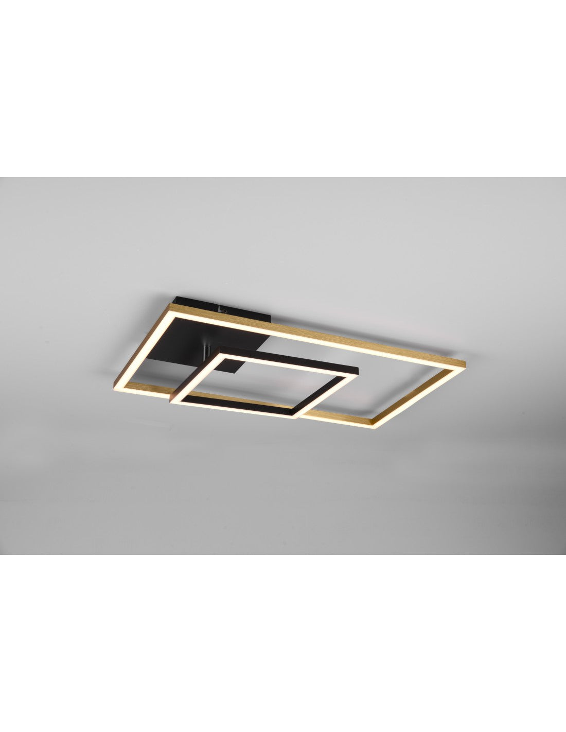 La luz de techo de latón cuadrada ajustable llevó la iluminación del trío de la sartén del atenuador
