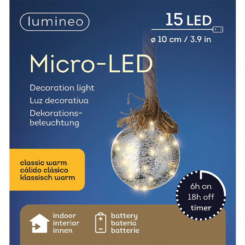 Esfera 15 led D10 cm x H8 cm