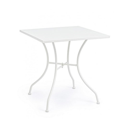Mesa de acero Kelsie blanca 70x70 cm