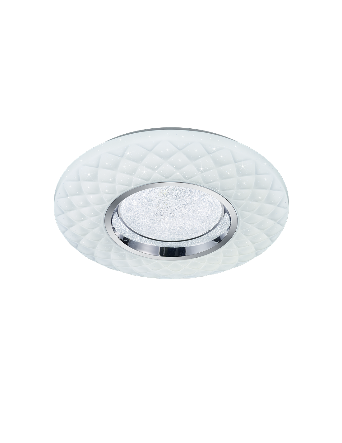 Lámpara de techo LED moderna Dimmer Magnolia White Rhombus Decoraciones Ø39 cm Trio Lighting