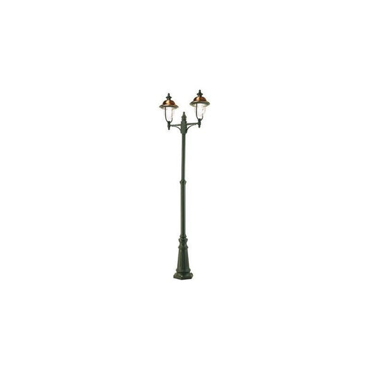 Poste con estructura de aluminio inyectado gris y cobre para uso exterior h. 244cm