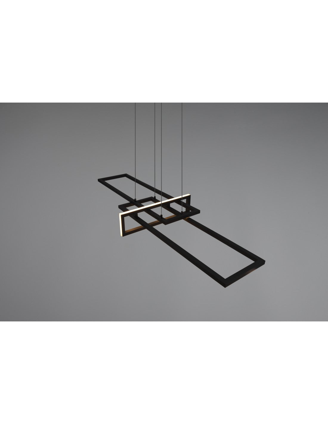 Salinas Suspensión 3 LEDs Rectángulo 34w Negro L110 cm Regulable Trio Lighting